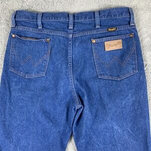 Vintage Wrangler Jeans Mens 36x33 (Fits 32x31.5) Blue Straight Ranch Made In USA